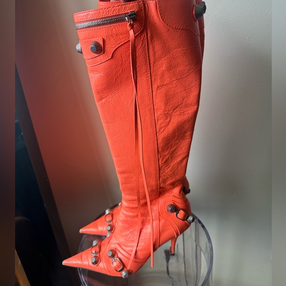 Balenciaga Cagole Boot Neon Orange - Picture 8 of 16